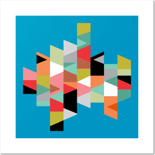 Abstract with triangles Posters and Art